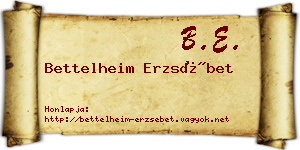Bettelheim Erzsébet névjegykártya